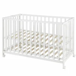 Klappbett, (BxL): 64,5 cm x 123 cm, Holz, weiß