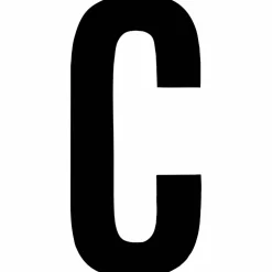 Klebebuchstabe, Buchstabe C, schwarz