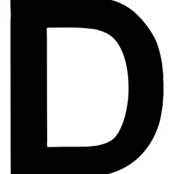 Klebebuchstabe, Buchstabe D, schwarz