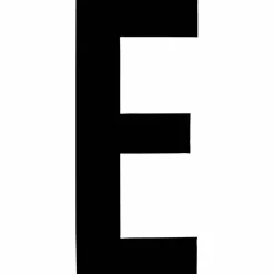 Klebebuchstabe, Buchstabe E, schwarz