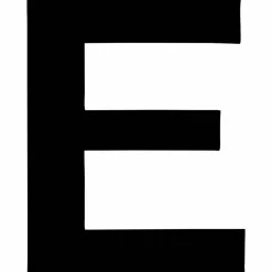 Klebebuchstabe, Buchstabe E, schwarz