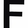Klebebuchstabe, Buchstabe F, schwarz
