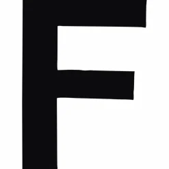 Klebebuchstabe, Buchstabe F, schwarz