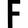 Klebebuchstabe, Buchstabe F, schwarz