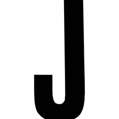 Klebebuchstabe, Buchstabe J, schwarz