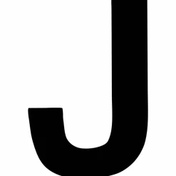 Klebebuchstabe, Buchstabe J, schwarz