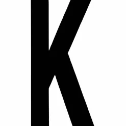 Klebebuchstabe, Buchstabe K, schwarz