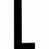 Klebebuchstabe, Buchstabe L, schwarz