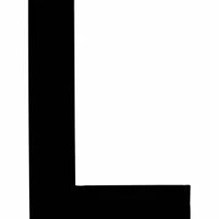 Klebebuchstabe, Buchstabe L, schwarz