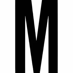 Klebebuchstabe, Buchstabe M, schwarz