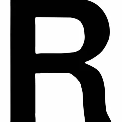 Klebebuchstabe, Buchstabe R, schwarz