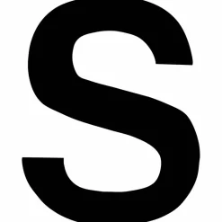 Klebebuchstabe, Buchstabe S, schwarz