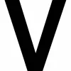 Klebebuchstabe, Buchstabe V, schwarz