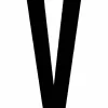 Klebebuchstabe, Buchstabe V, schwarz