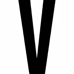 Klebebuchstabe, Buchstabe V, schwarz