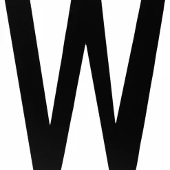 Klebebuchstabe, Buchstabe W, schwarz