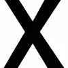 Klebebuchstabe, Buchstabe X, schwarz