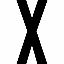 Klebebuchstabe, Buchstabe X, schwarz