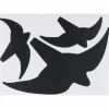 Klebesymbol, Vogelsortiment-Aufkleber, schwarz