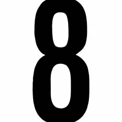 Klebeziffer, Zahl 8, schwarz