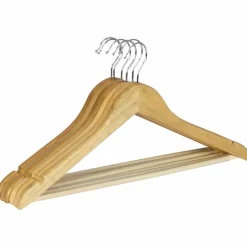 Kleiderbügel, BxHxL: 45 x 23,5 x 1,2 cm, Holz, braun