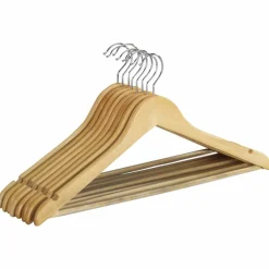 Kleiderbügel, BxHxL: 45 x 23,5 x 1,2 cm, Holz, braun