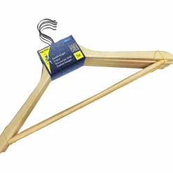 Kleiderbügel, 5er Pack, Holz, natur
