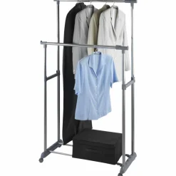 Kleiderständer »Twin Bars «, Metall, chromfarben/Grau