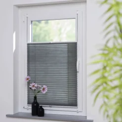 Klemmfix Plissee »Easy«, grau, verspannt
