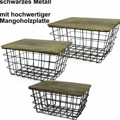 Korbset, BxH:26 x 19,5 cm, schwarz/natur