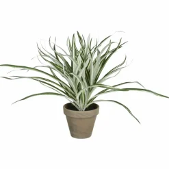 Kunstpflanze, Dracaena, grün/weiss