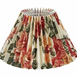 Lampenschirm, Rot | Grün | Creme, 22 cm