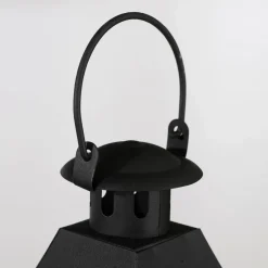 Laterne, Höhe: 37,5 cm, schwarz