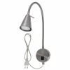 LED-Bettleuchte »TUSA«, Ø: 8, Höhe: 45 cm, nickelfarben matt