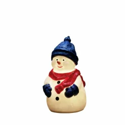 LED-Dekoration, Kunststoffschneemann 4 Dioden, Stecker, weiß