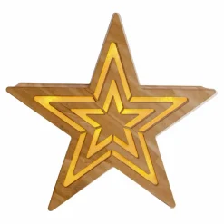 LED-Dekoration »Stern«, BxH: 8 x 33 cm, braun