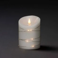 LED-Echtwachskerze, Wachs, Ø 10