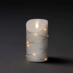 LED-Echtwachskerze, Wachs, Ø 75