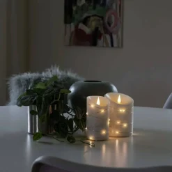 LED-Echtwachskerze, Wachs, Ø 75