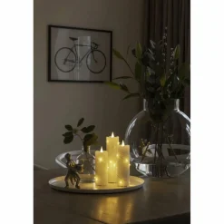 LED-Echtwachskerze, Wachs, Höhe: 15,2 cm