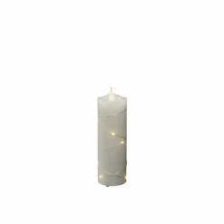 LED-Echtwachskerze, Wachs, Höhe: 15,2 cm
