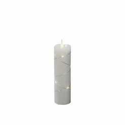 LED-Echtwachskerze, Wachs, Höhe: 17,8 cm