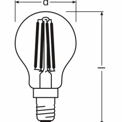 LED-Filament-Leuchtmittel »Base Classic P«, 4 W, E14, neutralweiß
