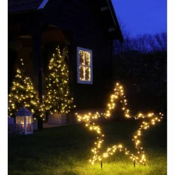 LED-Gartenstecker »Garden d'light«, sternförmig, Höhe: 135 cm, netz