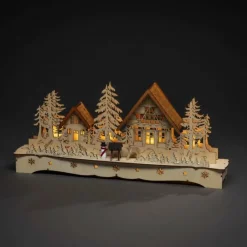 LED Holzsilhouette, Holz, BxHxL: 8 x 19 x 43 cm, inkl. Leuchtmittel