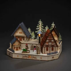 LED Holzsilhouette, Holz, BxHxL: 20 x 20 x 30 cm, inkl. Leuchtmittel