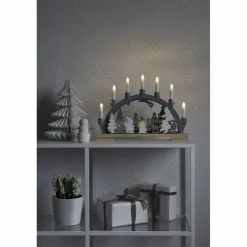 LED Holzsilhouette, Holz, BxHxL: 5 x 33 x 45 cm, inkl. Leuchtmittel