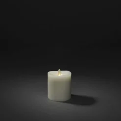LED-Kerze, 3D Flamme, Batteriebetrieb, cremeweiß