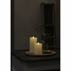 LED-Kerze, 3D Flamme, Batteriebetrieb, cremeweiß