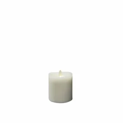 LED-Kerze, 3D Flamme, Batteriebetrieb, cremeweiß
